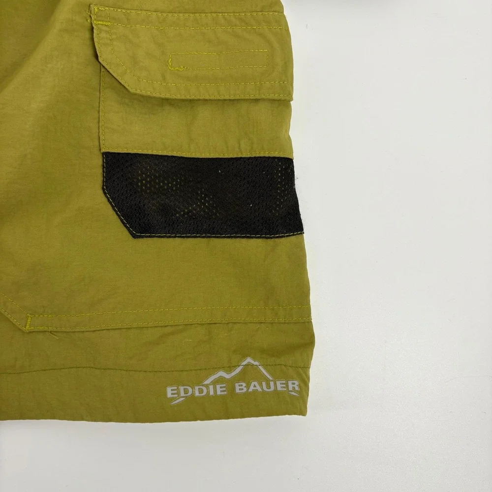 Eddie Bauer Swim Trunks Mens XL Black Olive Green 2 Pack Mesh Lined Cargo Pkts‎